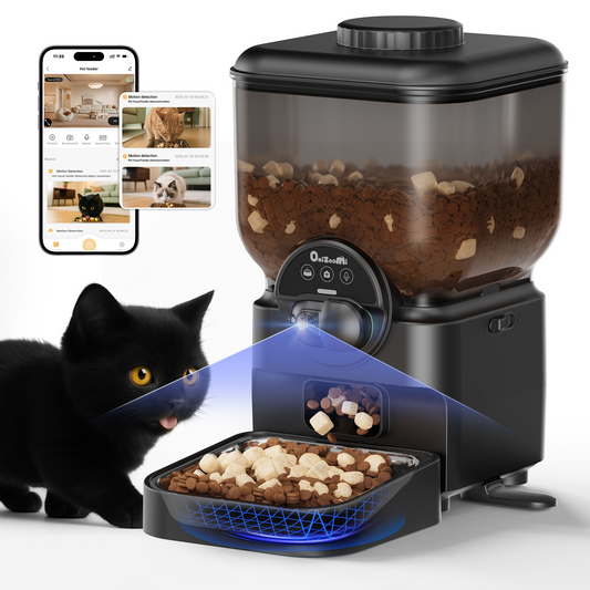 ONIZOOMI Magic Box Automatic Dog & Cat Feeder, HD Camera vision, 25-cup