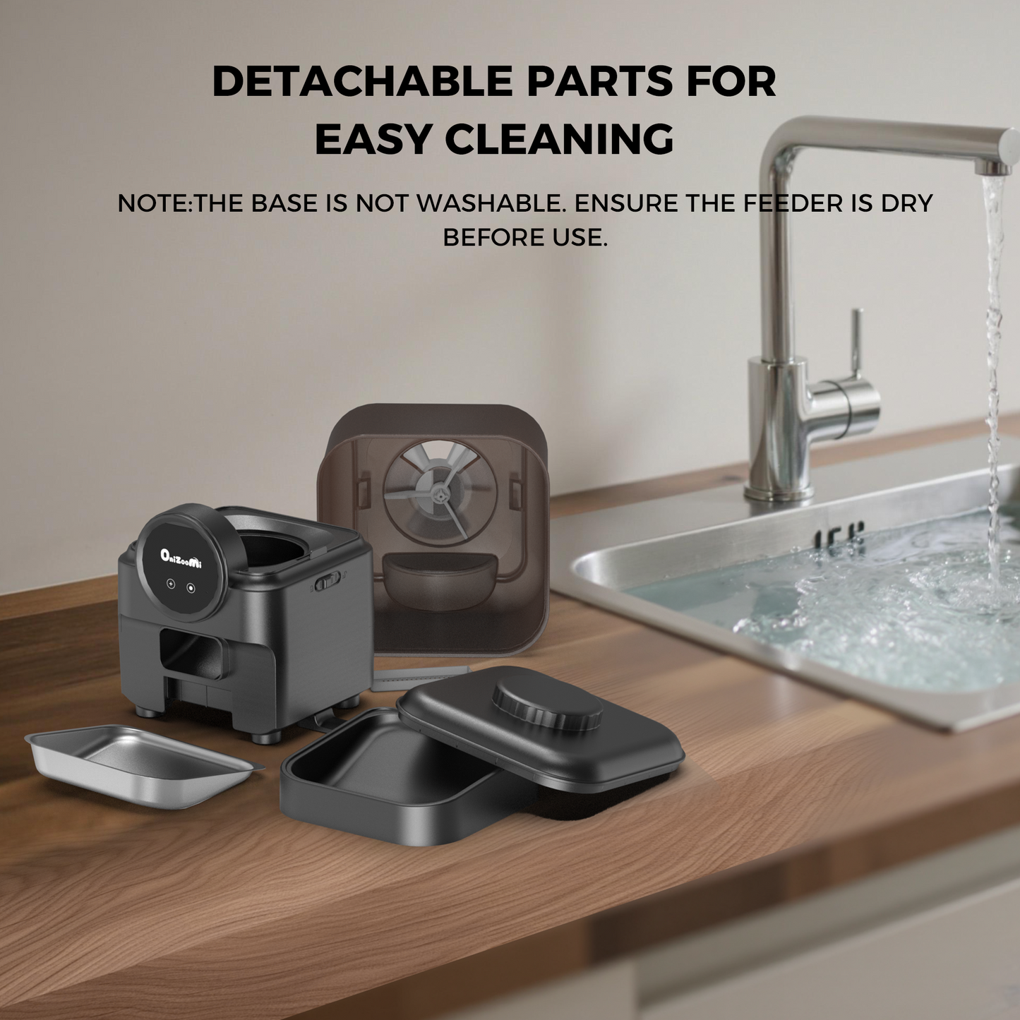 ONIZOOMI Magic Box Automatic Dog & Cat Feeder, Wi-Fi vision, 25-cup